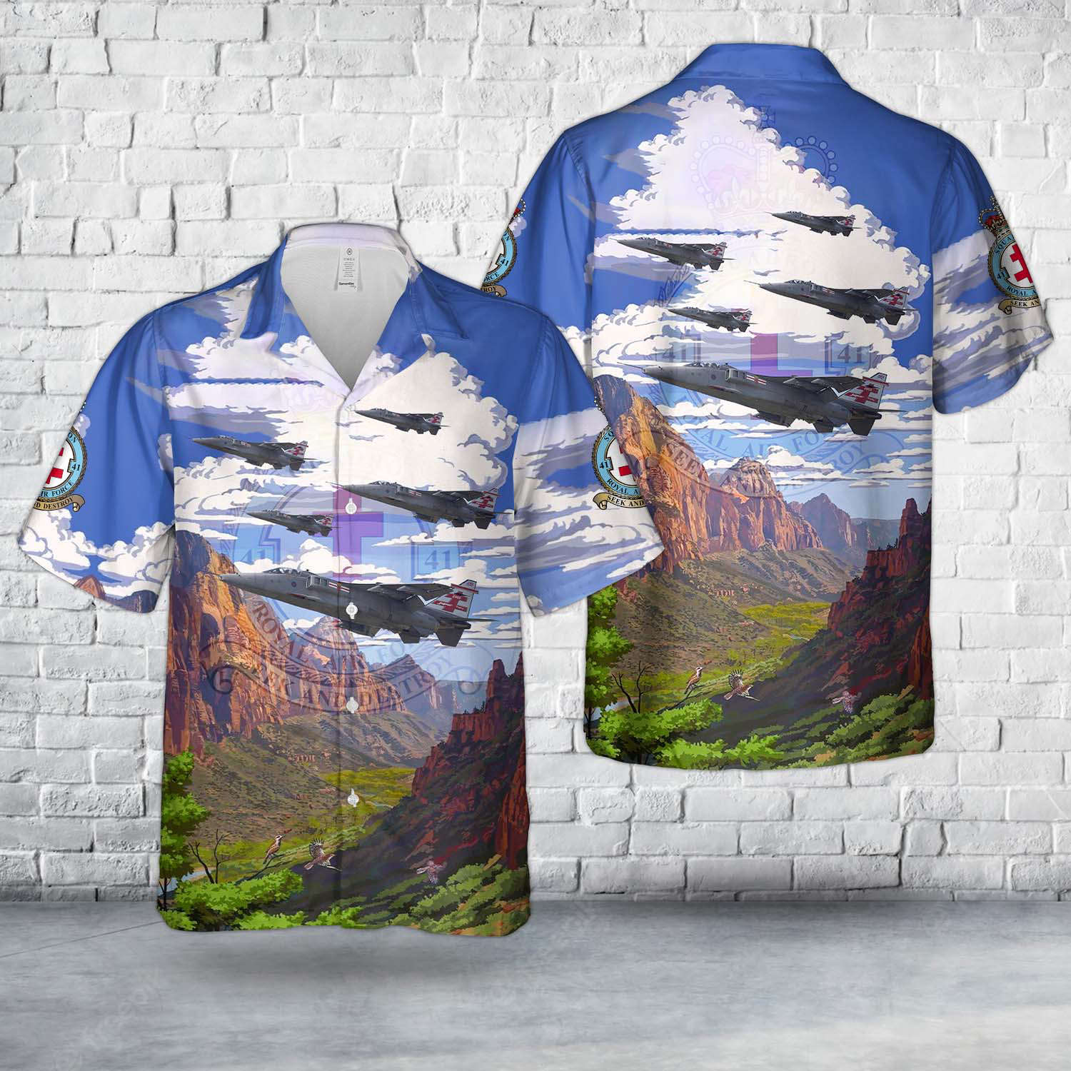 Royal Air Force No. 41 Squadron RAF Jaguar The End of an Era Hawaiian Shirt Gift for Men Dad Father Gift for Men Dad Father