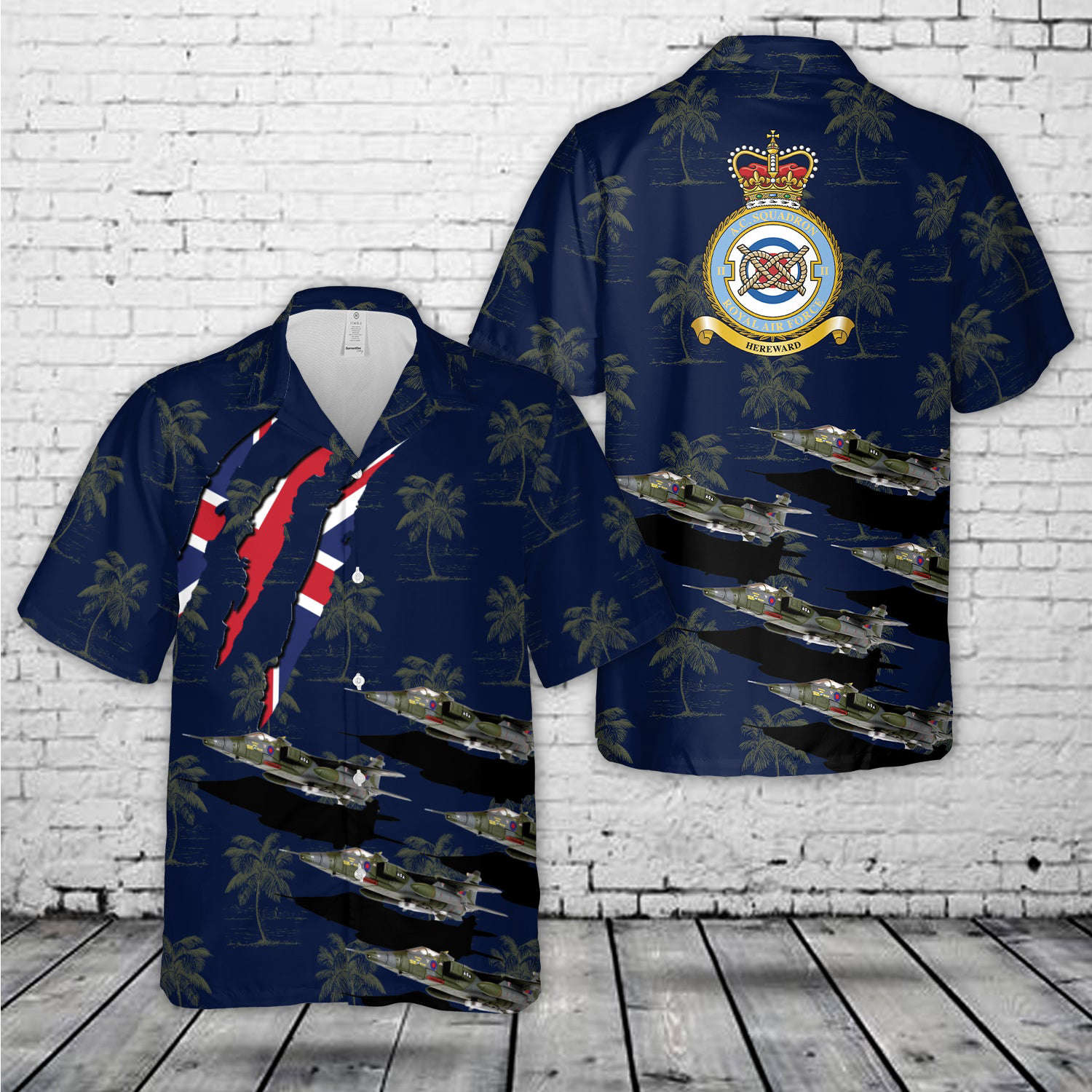 Royal Air Force SEPECAT Jaguar GR1 XZ108 of No. 2 Squadron RAF Hawaiian Shirt Gift for Men Dad Father Gift for Men Dad Father