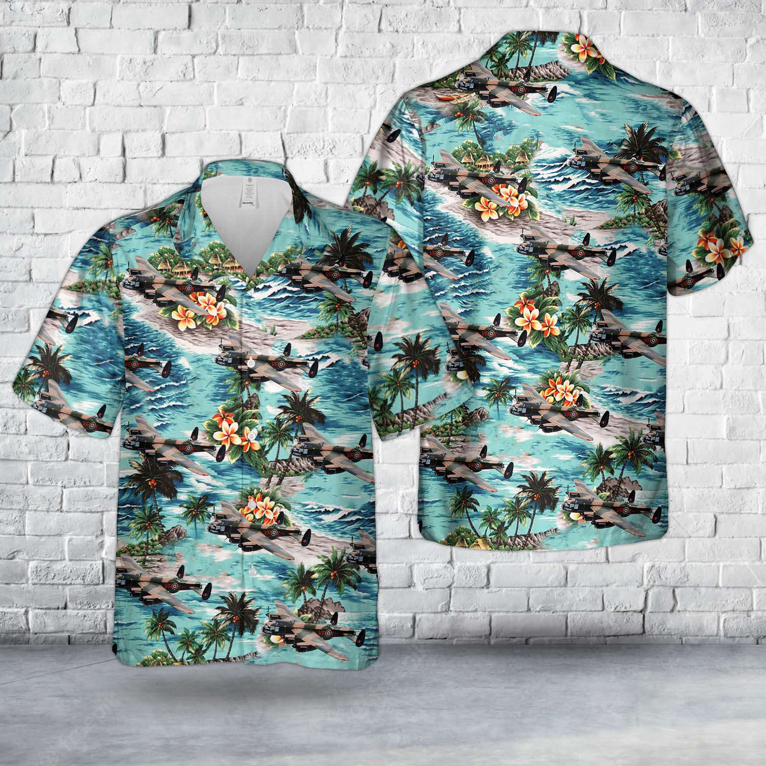 Royal Canadian Air Force 419 Squadron X-terminator Avro Lancaster In WWII Hawaiian Shirt Gift for Men Dad Father Gift for Men Dad Father