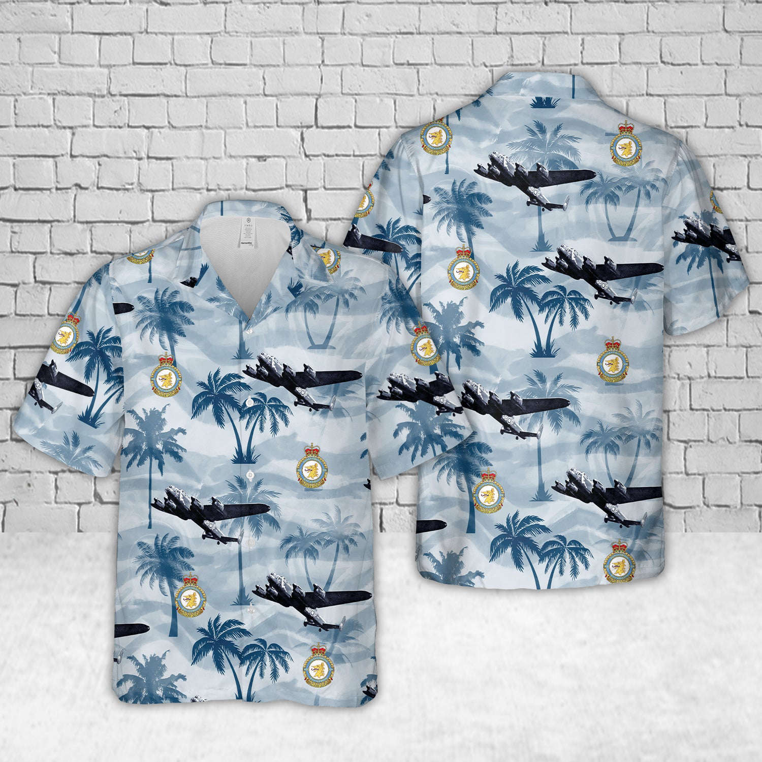 Royal Canadian Air Force 424 Transport and Rescue Squadron Avro Lancaster Hawaiian Shirt Gift for Men Dad Father Gift for Men Dad Father