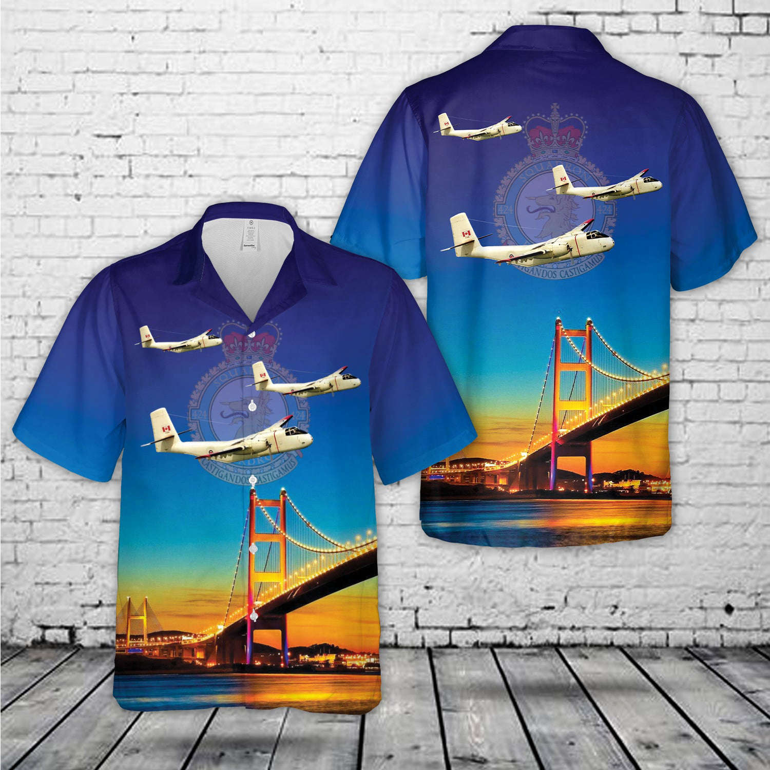 Royal Canadian Air Force 424 Transport and Rescue Squadron No. 9459. de Havilland Canada DHC-4 CC-108 Caribou Mk.IB (5326 c/n 166) Hawaiian Shirt Gift for Men Dad Father Gift for Men Dad Father
