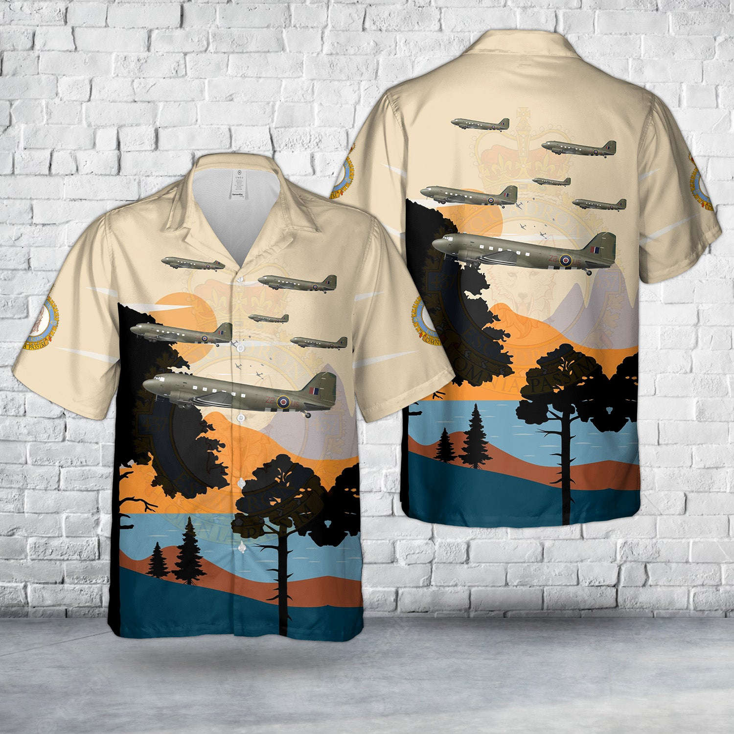 Royal Canadian Air Force Douglas Dakota Mk III KG376 Of 437 Transport Squadron Hawaiian Shirt Gift for Men Dad Father Gift for Men Dad Father