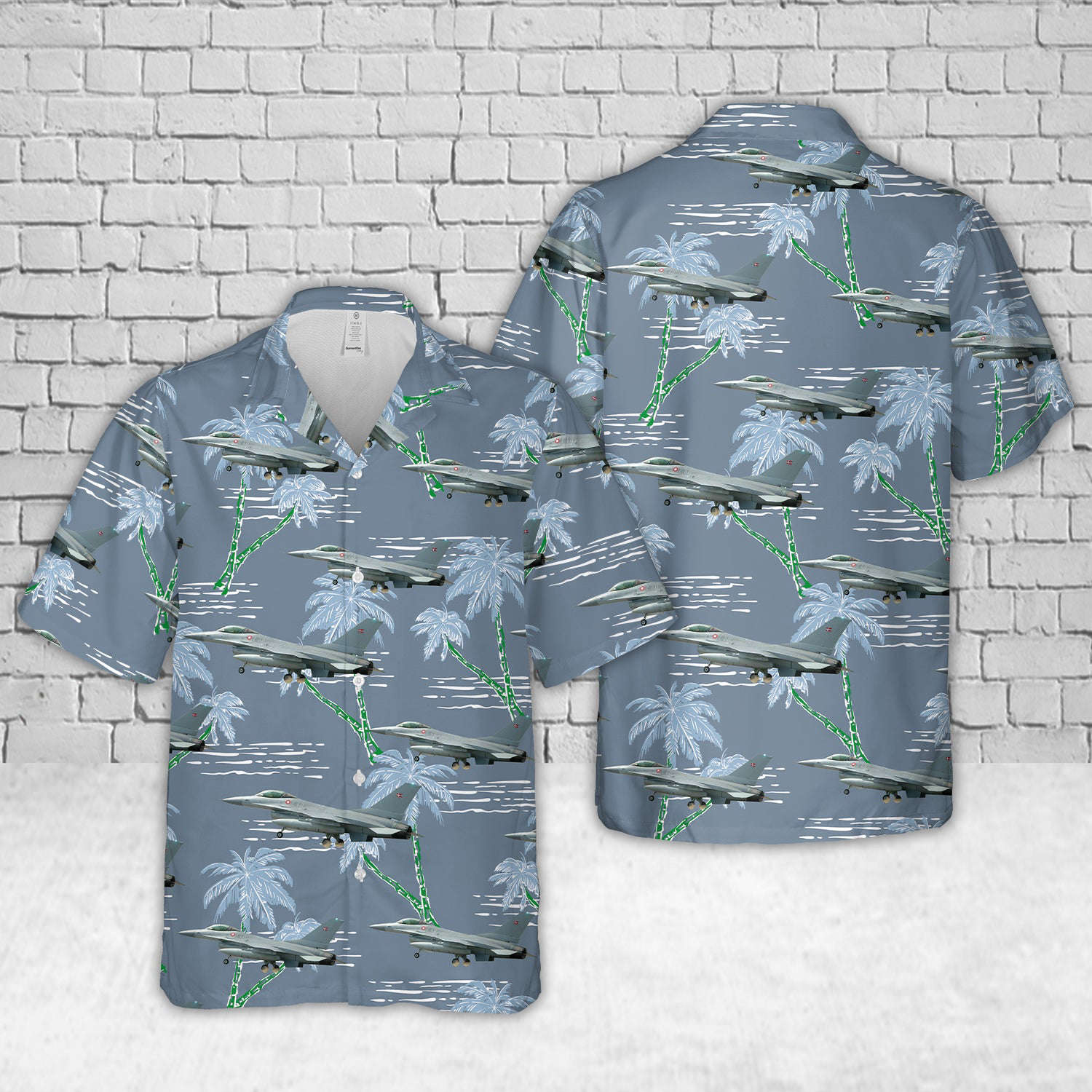 Royal Danish Air Force Eskadrille 727 F-16AM Fighting Falcon (401) Hawaiian Shirt Gift for Men Dad Father Gift for Men Dad Father