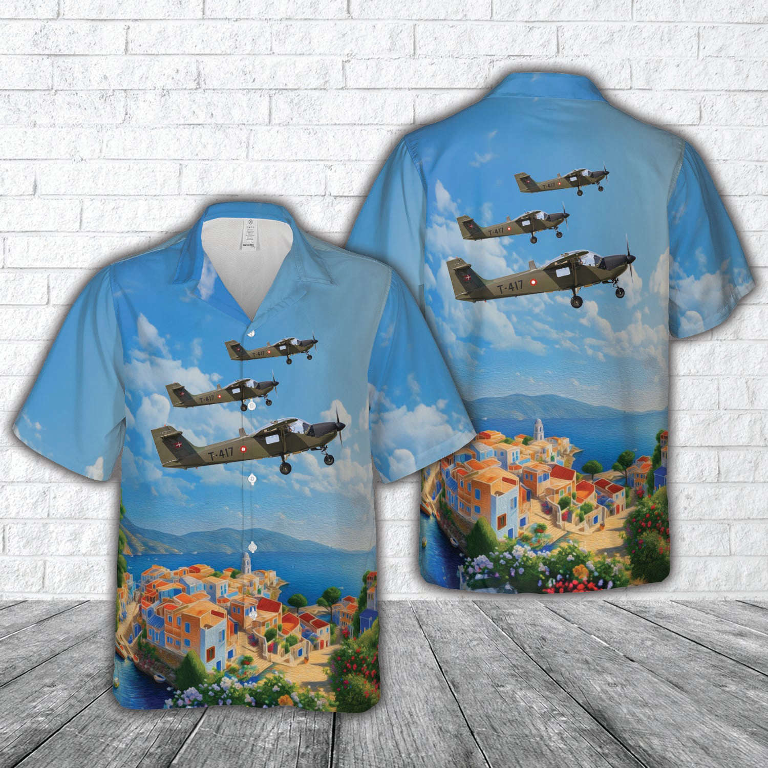 Royal Danish Air Force Saab T-17 Supporter (T-417) Hawaiian Shirt Gift for Men Dad Father Gift for Men Dad Father