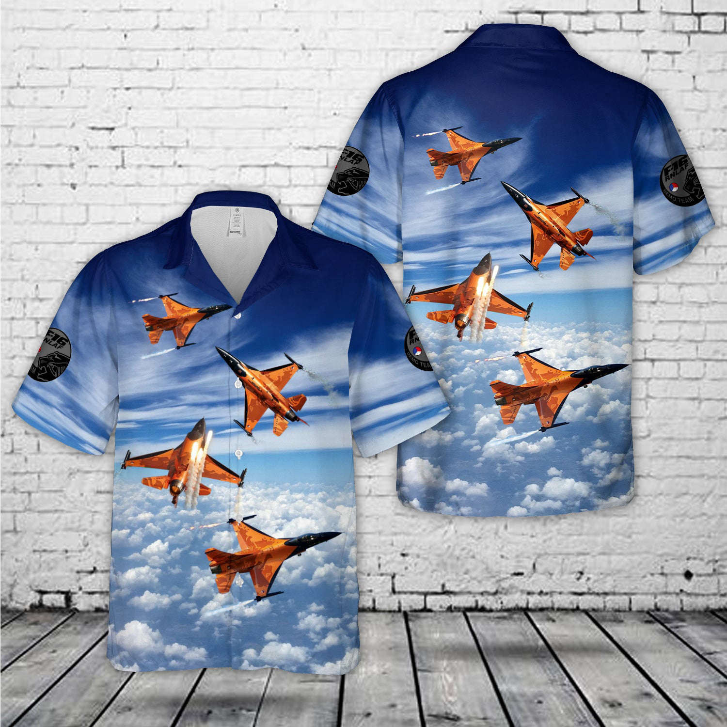 Royal Netherlands Air Force F-16 Demo Team Hawaiian Shirt Gift for Men Dad Father Gift for Men Dad Father