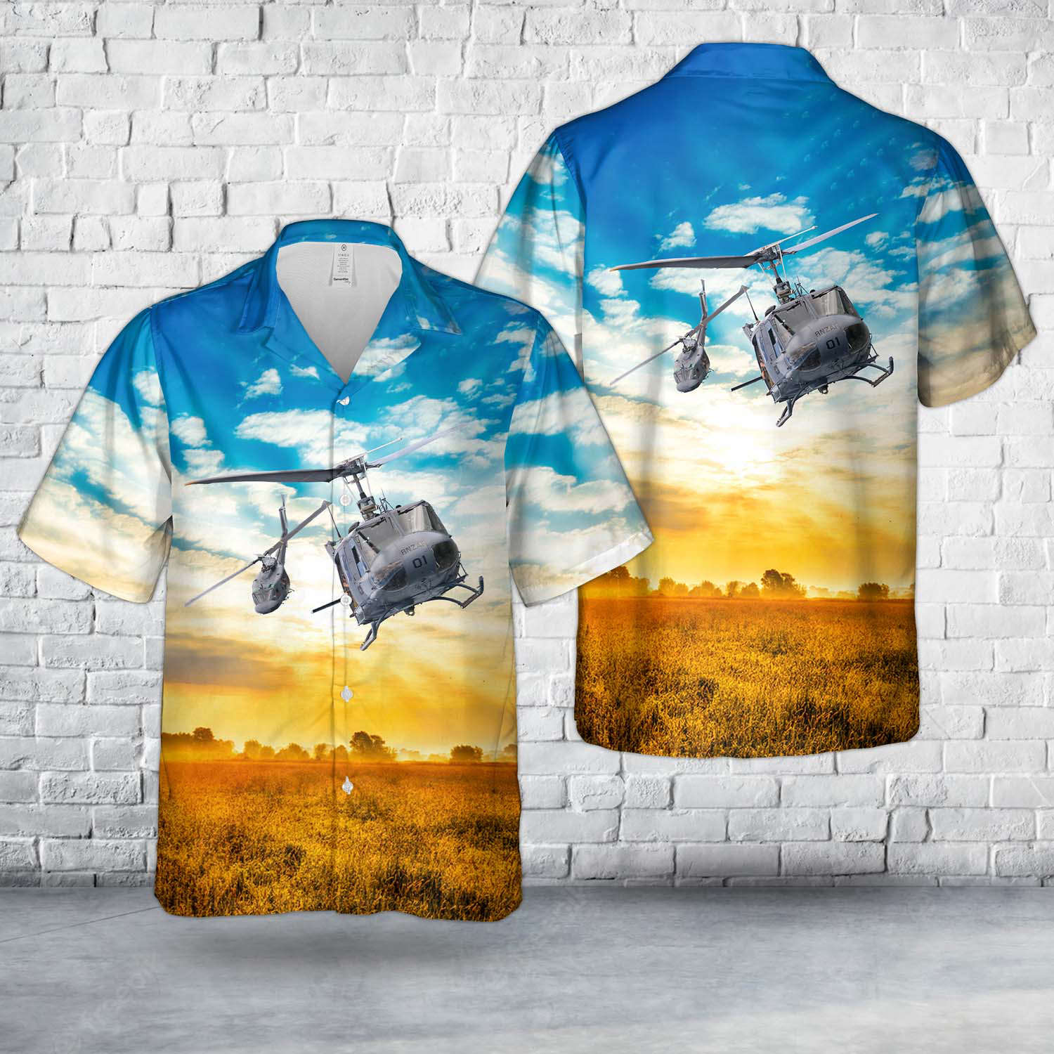 Royal New Zealand Air Force (RNZAF) Bell UH-1H Iroquois Hawaiian Shirt Gift for Men Dad Father Gift for Men Dad Father