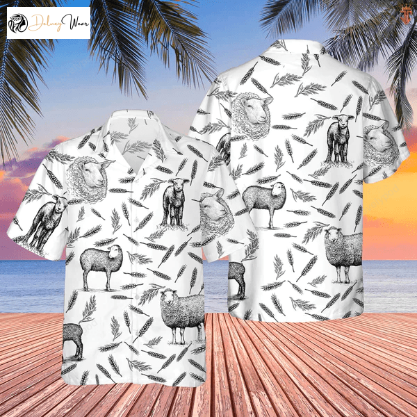 Stylish Sheep Pattern All Printed 3D Hawaiian Shirt Gift for Men Dad Father – Trendy & Comfortable