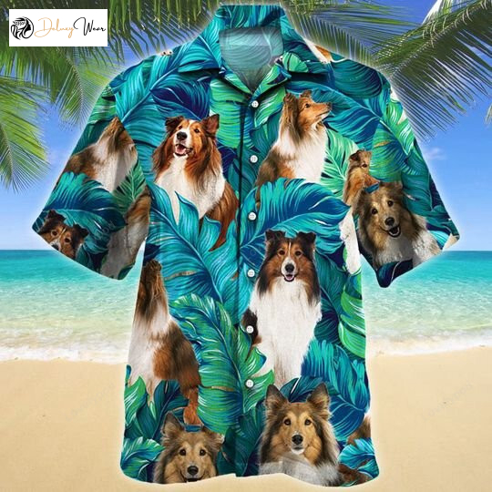 Summer Aloha Shirt for Shetland Sheepdog Dog Lovers – 3D Printed Hawaiian Style Men and Women s Shirt