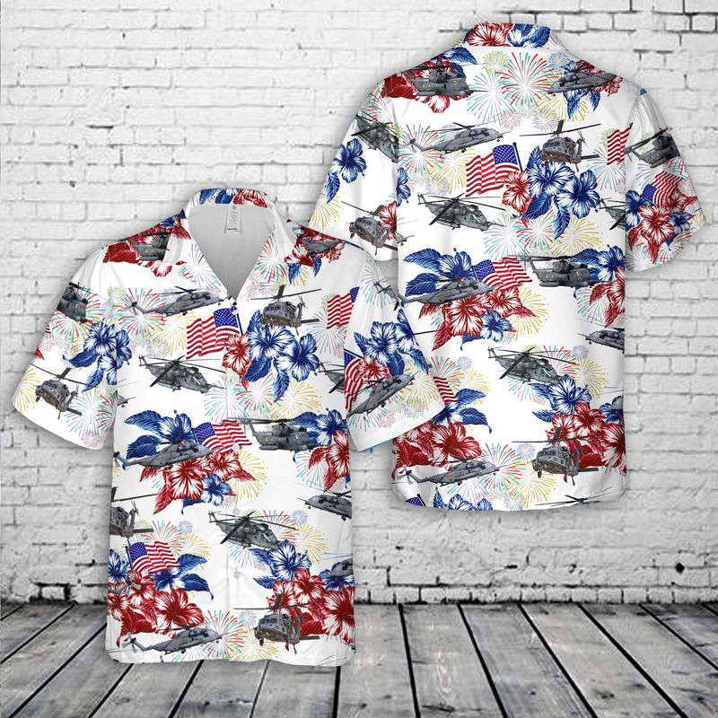 Sikorsky MH-53 Pave Low 4th Of July Hawaiian Shirt Gift for Men Dad Father Gift for Men Dad Father
