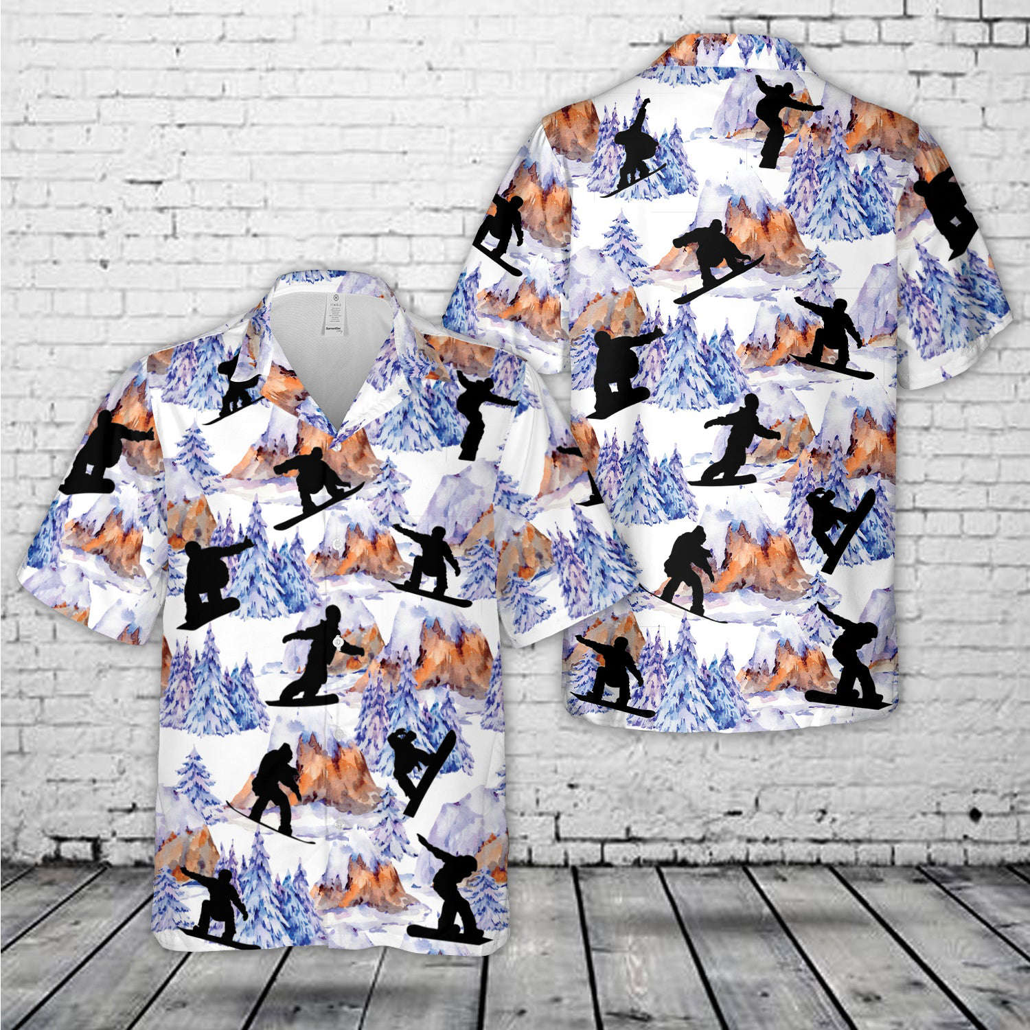 Snowboarder Hawaiian Shirt Gift for Men Dad Father Gift for Men Dad Father