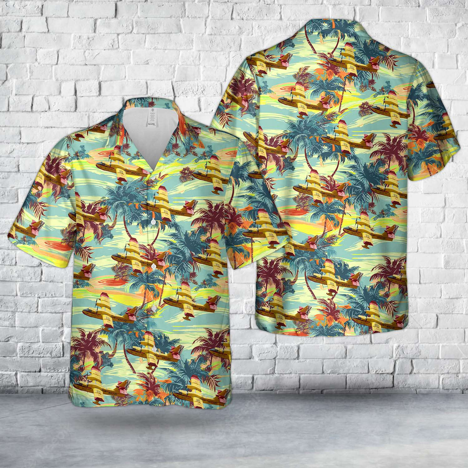 Spanish Air and Space Force Canadair CL-215T (CL-215-6B11) Hawaiian Shirt Gift for Men Dad Father Gift for Men Dad Father
