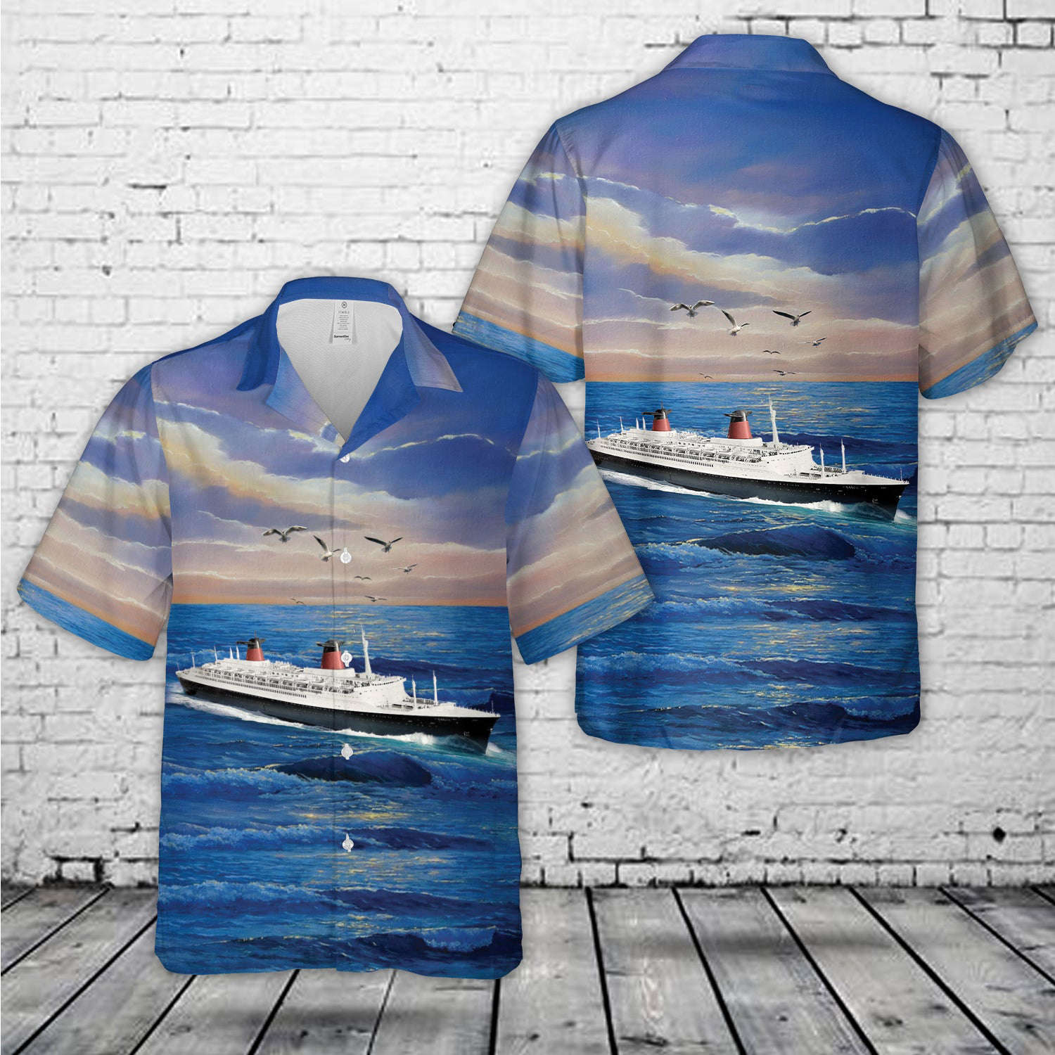 SS France (1960) Hawaiian Shirt Gift for Men Dad Father Gift for Men Dad Father