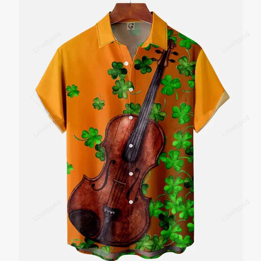 Viking Jesus Cross Art Hawaiian Shirt Gift for Men Dad Fathers for Men St Patrick s Aloha Shirts