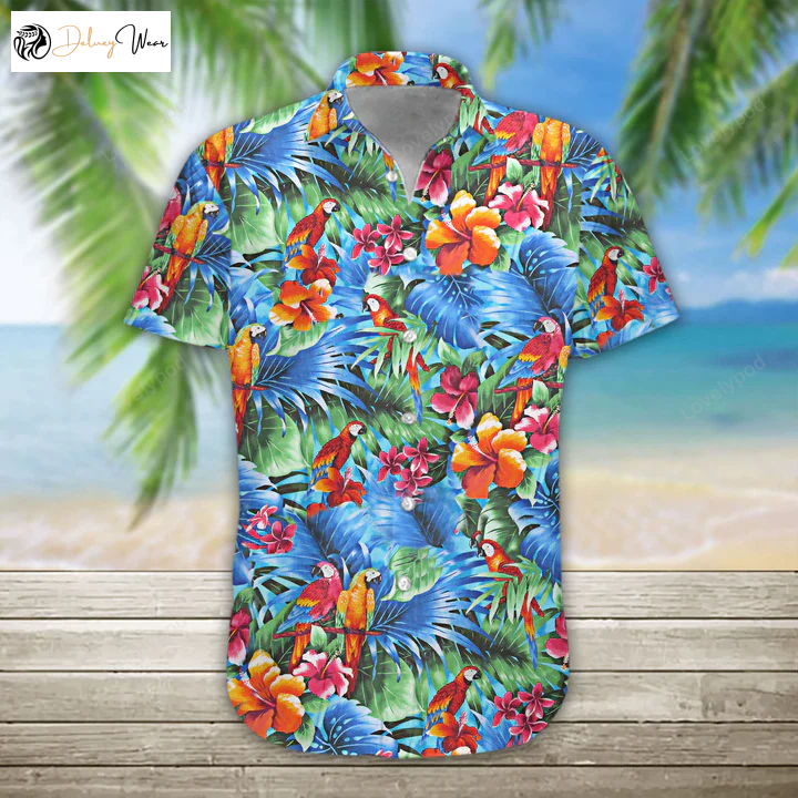 Stylish Summer Parrot Hawaiian Shirt Gift for Men Dad Father Men s Aloha Beach Shirt Hawaiian Shirt Gift for Men Dad Fathers for Men