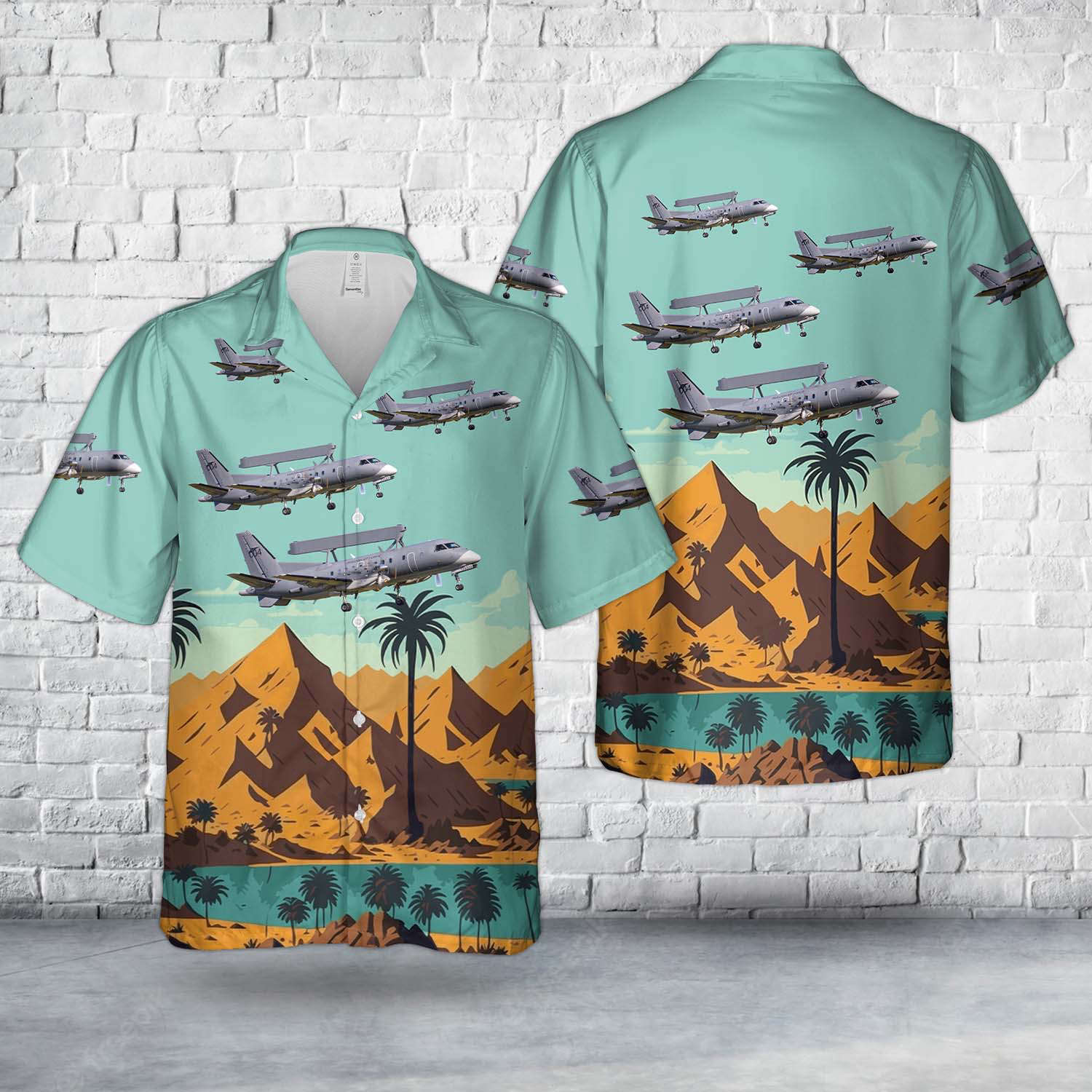 Swedish Air Force Saab S100B Argus (340AEW) Hawaiian Shirt Gift for Men Dad Father Gift for Men Dad Father