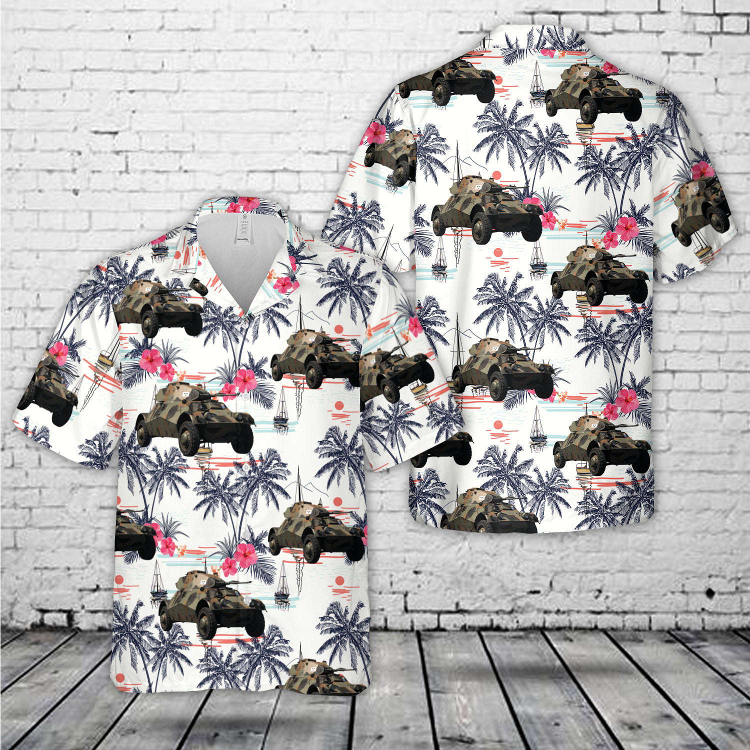 Swedish Army Pansarbil m/40 Hawaiian Shirt Gift for Men Dad Father Gift for Men Dad Father