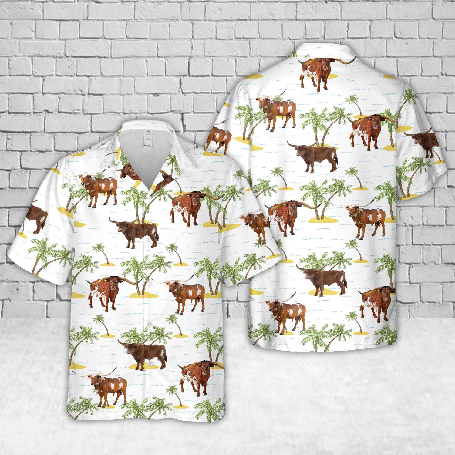 Texas Longhorn Bull Hawaiian Shirt Gift for Men Dad Father Gift for Men Dad Father