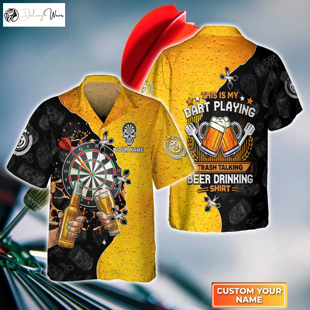 Dart Playing Trash Talking Hawaiian Shirt Gift for Men Dad Father – Perfect for Men Women and Darts Teams