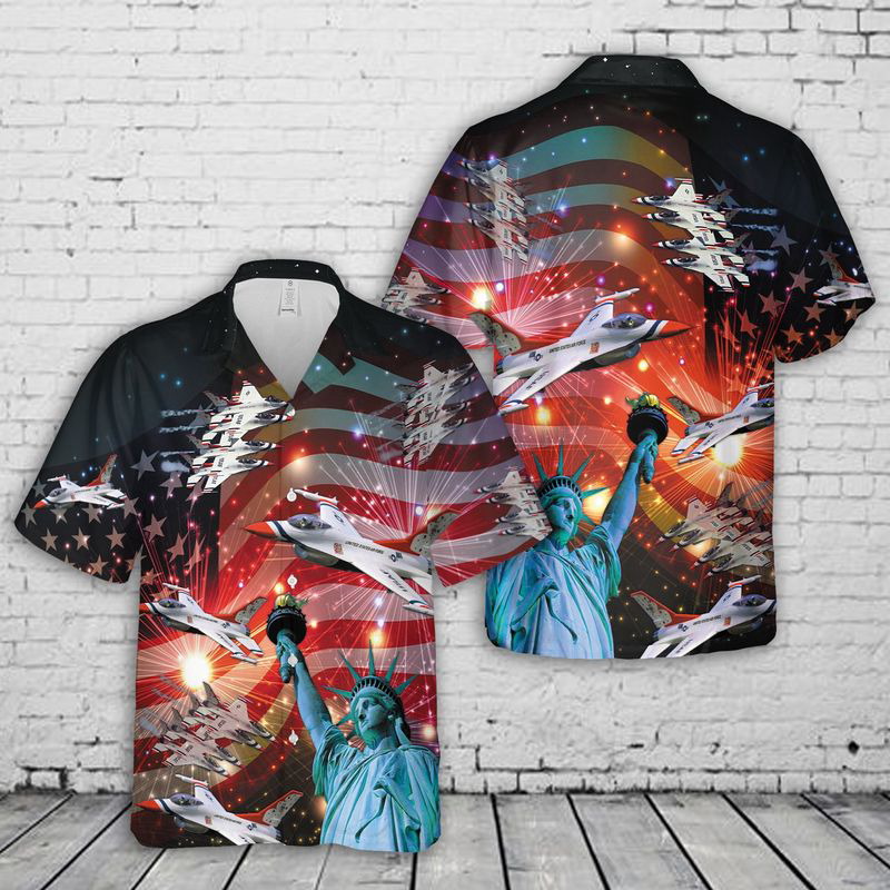 Thunderbirds Air Show 4th July Hawaiian Shirt Gift for Men Dad Father Gift for Men Dad Father