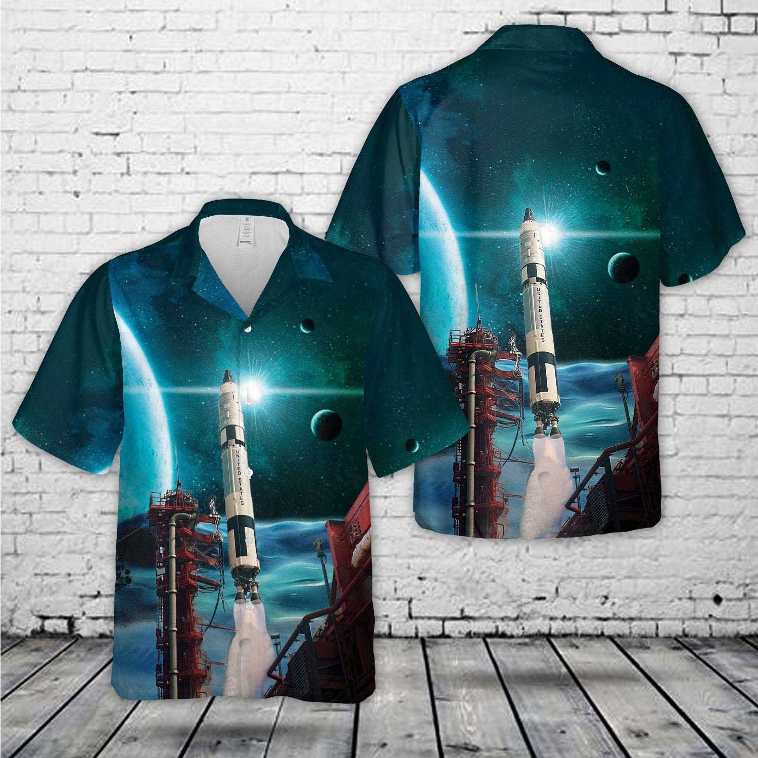 Titan II rocket launching Gemini 11 spacecraft Hawaiian Shirt Gift for Men Dad Father Gift for Men Dad Father