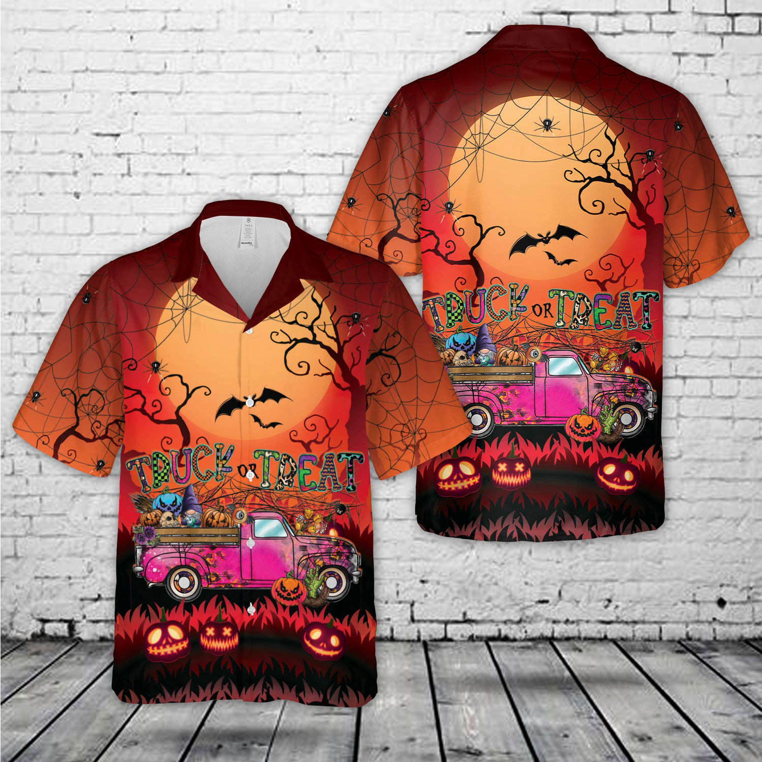 Truck Or Treat Happy Halloween Hawaiian Shirt Gift for Men Dad Father Gift for Men Dad Father