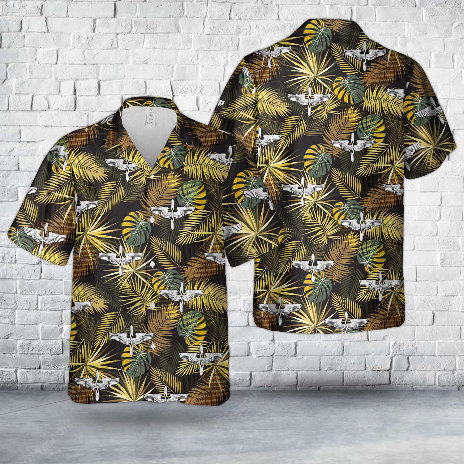 U.S. Air Force Academy Prop and Wings insignia Hawaiian Shirt Gift for Men Dad Father Gift for Men Dad Father