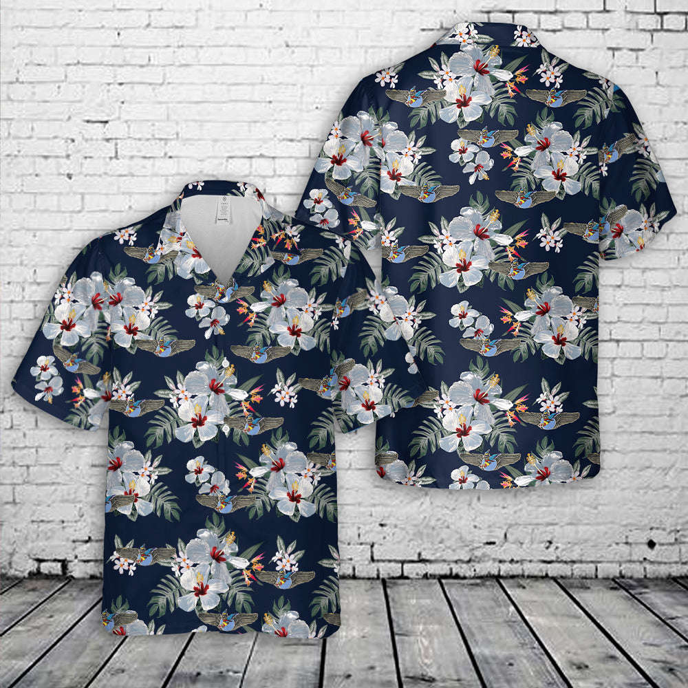 U.S. ARMY AIR FORCE WW2 WOMEN AIRFORCE SERVICE PILOT (WASP) FIFINELLA WINGS BADGE Hawaiian Shirt Gift for Men Dad Father Gift for Men Dad Father