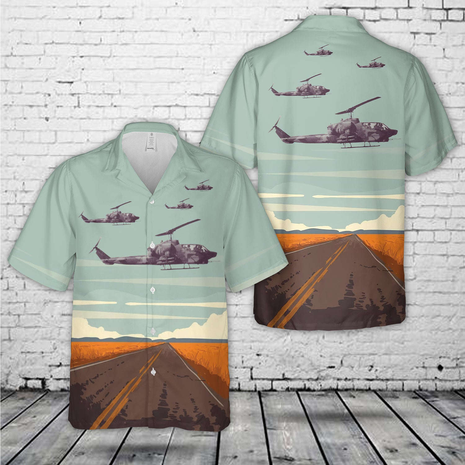 U.S. Marine Corps AH-1T SeaCobra from Marine Utility/ Attack Helicopter Squadron HML/A-167 Hawaiian Shirt Gift for Men Dad Father Gift for Men Dad Father
