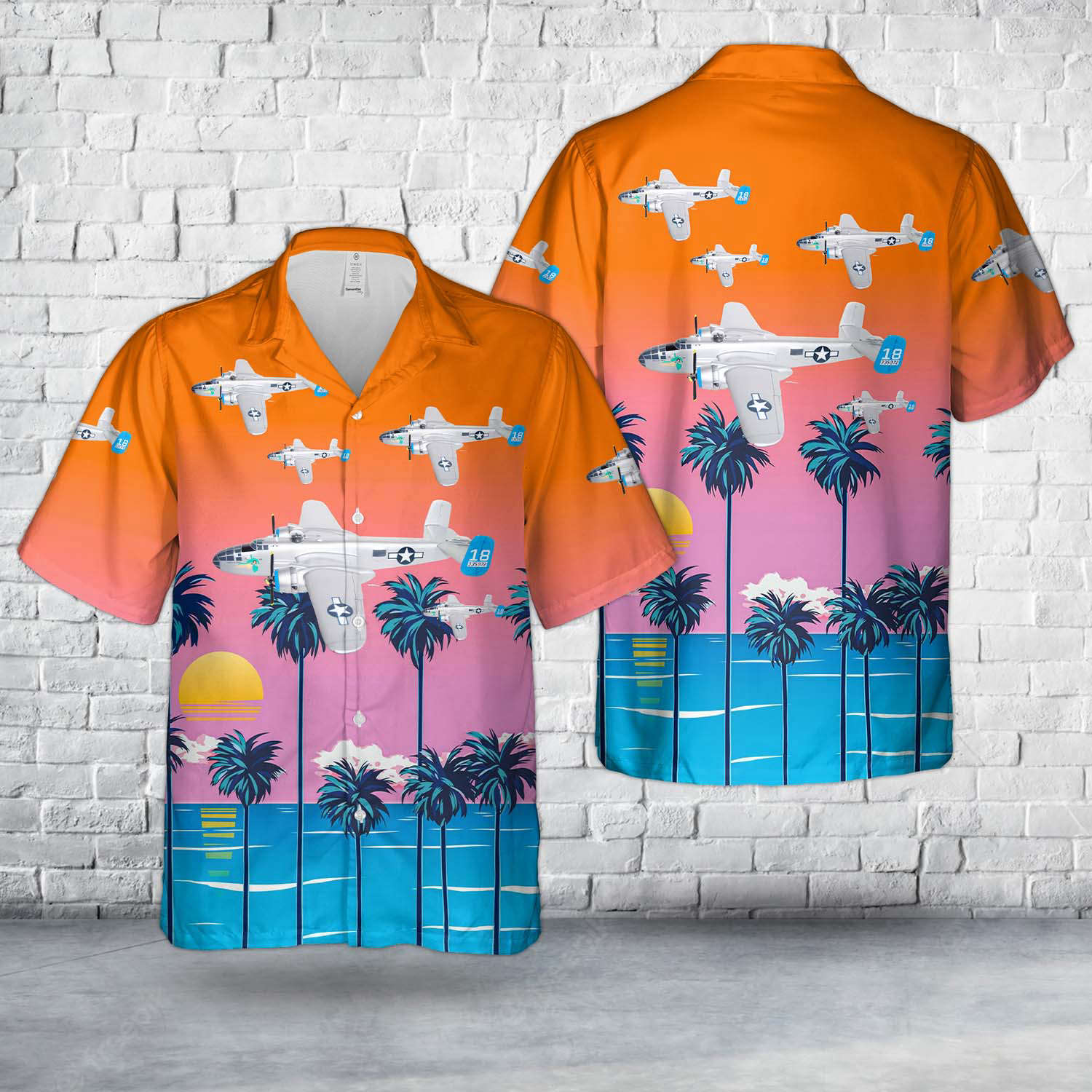 United States Army Air Forces North American B-25J-10-NC SN 43-35972 “Maid in the Shade” WWII Hawaiian Shirt Gift for Men Dad Father Gift for Men Dad Father