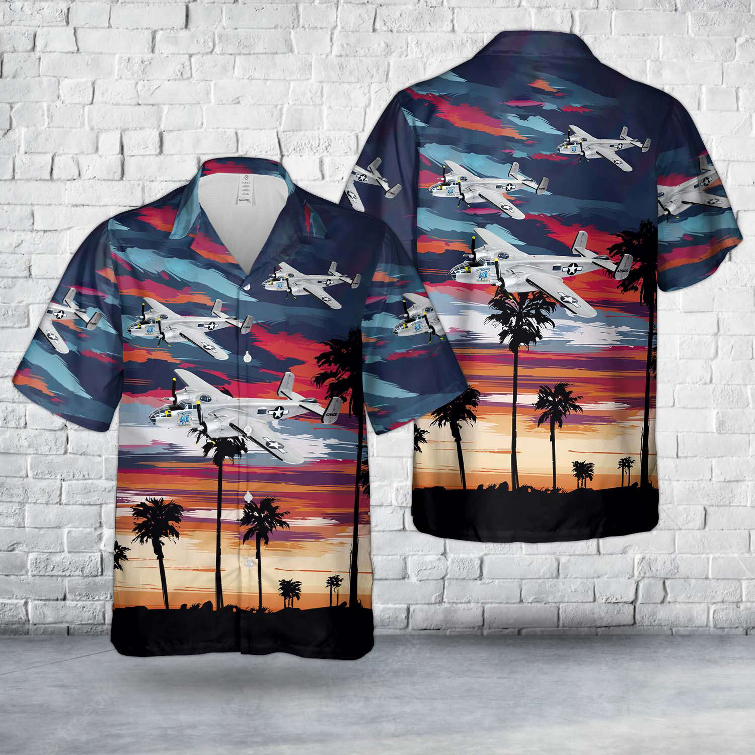 United States Army Air Forces North American B-25J-20-NC SN 44-29465 “Guardian of Freedom” WWII Hawaiian Shirt Gift for Men Dad Father Gift for Men Dad Father