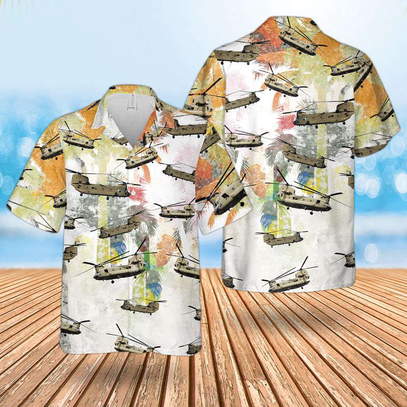 United States Army Boeing CH-47 Chinook Hawaiian Shirt Gift for Men Dad Father Gift for Men Dad Father