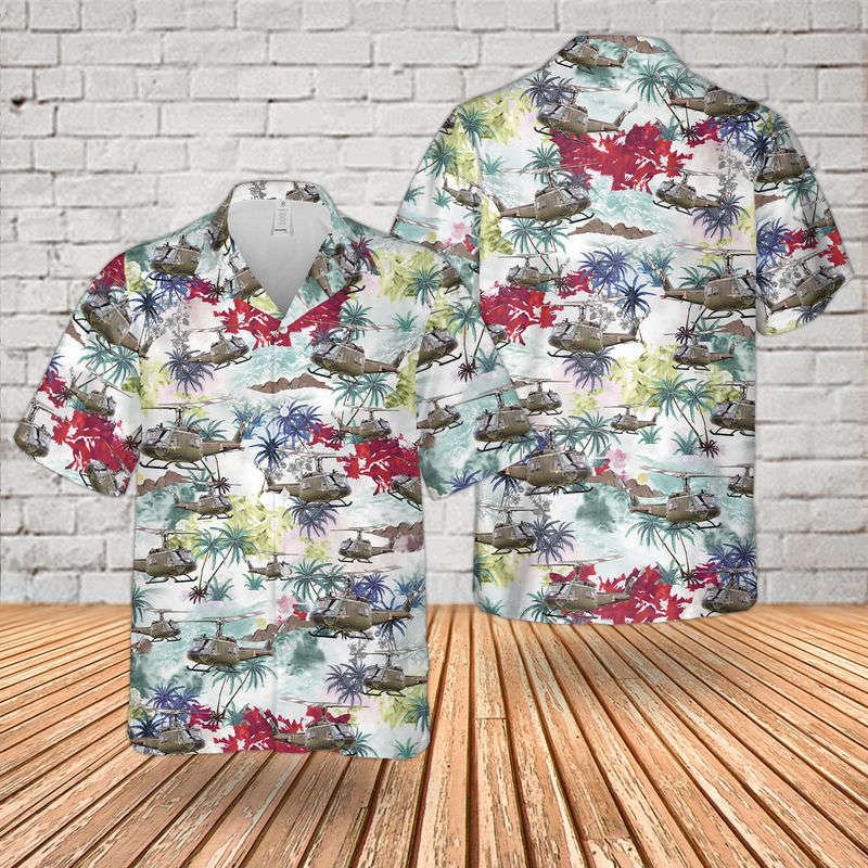 United States Army Huey Helicopter Hawaiian Shirt Gift for Men Dad Father Gift for Men Dad Father