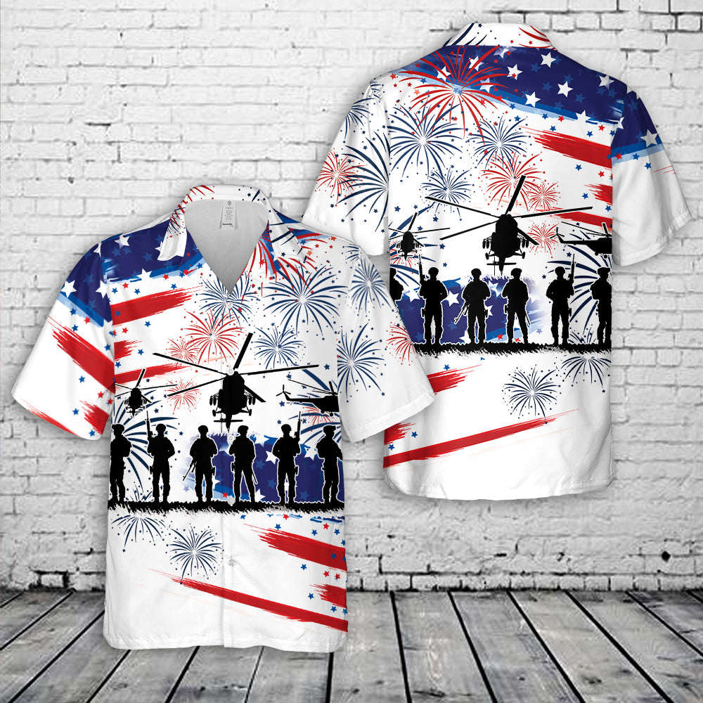 US 4th Of July Hawaiian Shirt Gift for Men Dad Father Gift for Men Dad Father