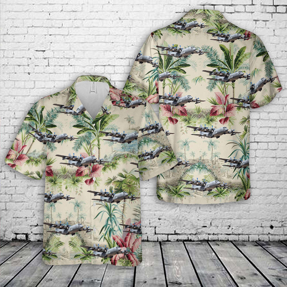 US Air Force 55th Electronic Combat Group (55 ECG) Lockheed EC-130H Compass Call Hawaiian Shirt Gift for Men Dad Father Gift for Men Dad Father