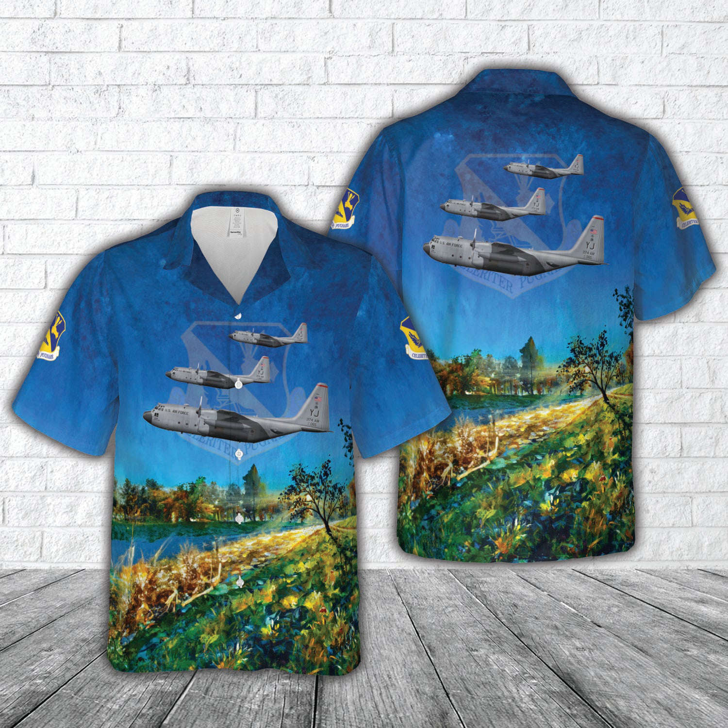 US Air Force 74-2065, C-130H, 36th AS, 374th AW, Yokota, Japan Hawaiian Shirt Gift for Men Dad Father Gift for Men Dad Father