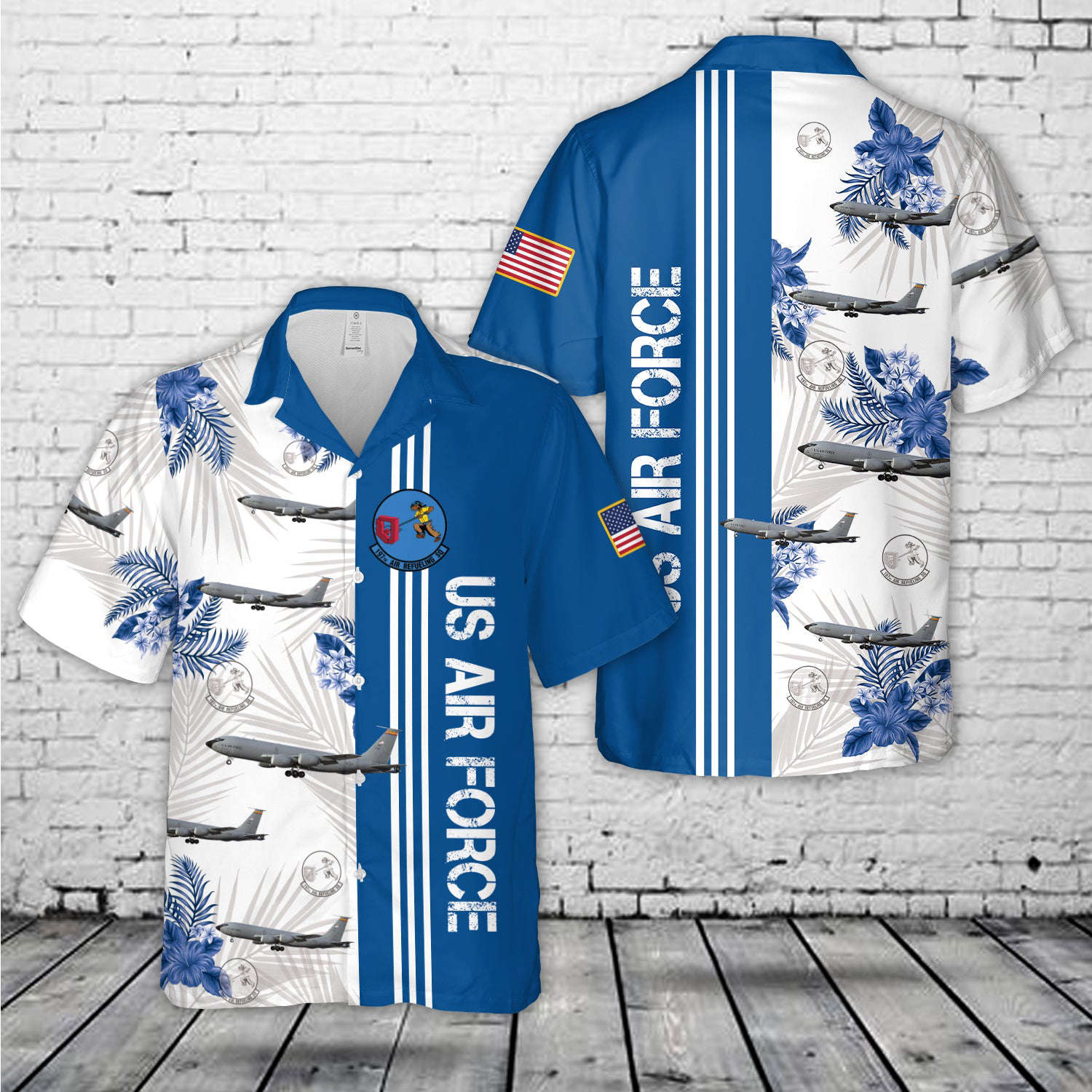 US Air Force Arizona Air National Guard 197th Air Refueling Squadron KC-135R Stratotanker Hawaiian Shirt Gift for Men Dad Father Gift for Men Dad Father