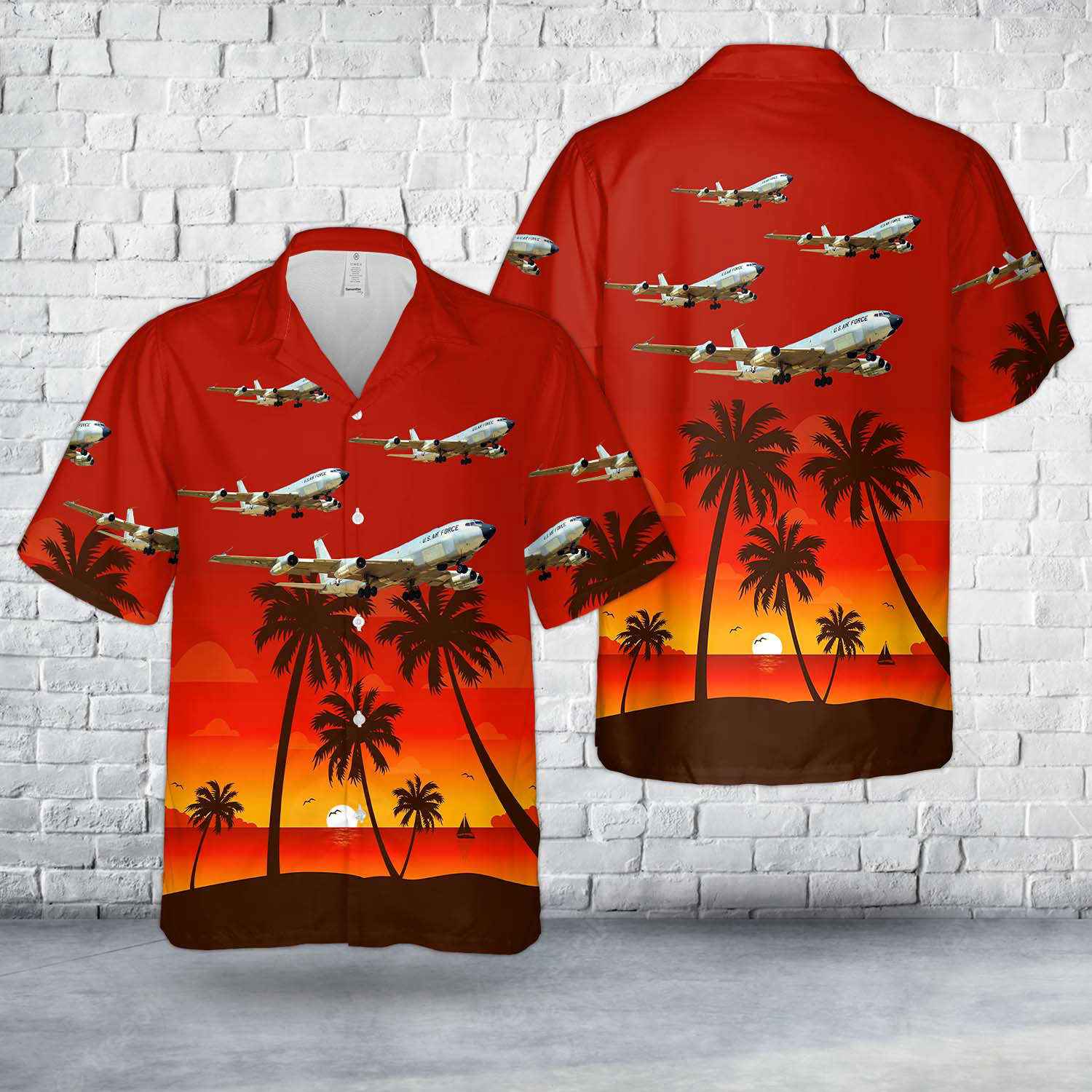 US Air Force Boeing RC-135C Big Team Hawaiian Shirt Gift for Men Dad Father Gift for Men Dad Father