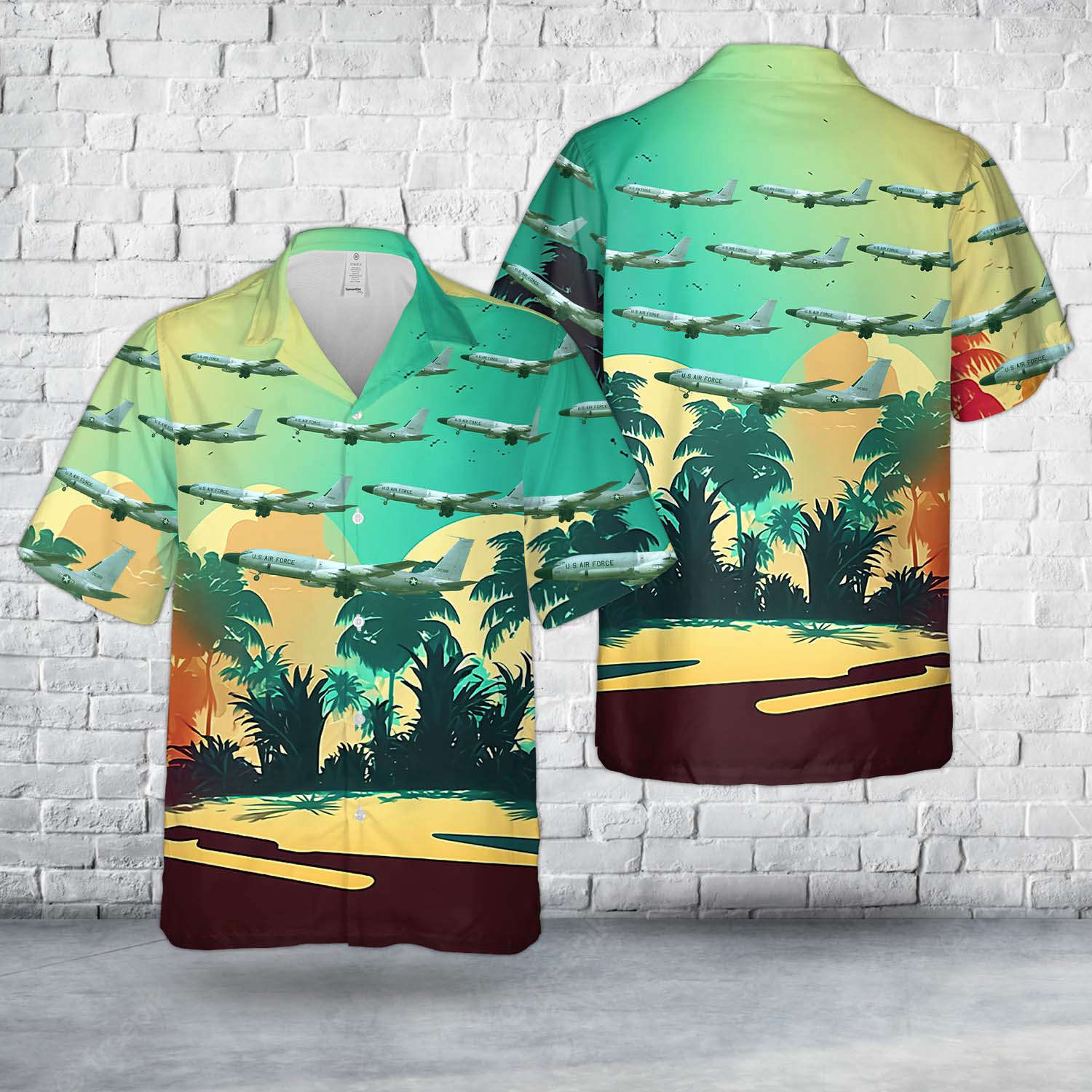 US Air Force Boeing RC-135D Office Boy / Rivet Brass Hawaiian Shirt Gift for Men Dad Father Gift for Men Dad Father