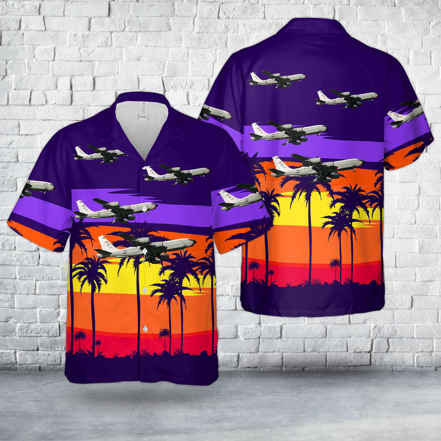 US Air Force Boeing RC-135U Combat Sent  64-14847  Hawaiian Shirt Gift for Men Dad Father Gift for Men Dad Father