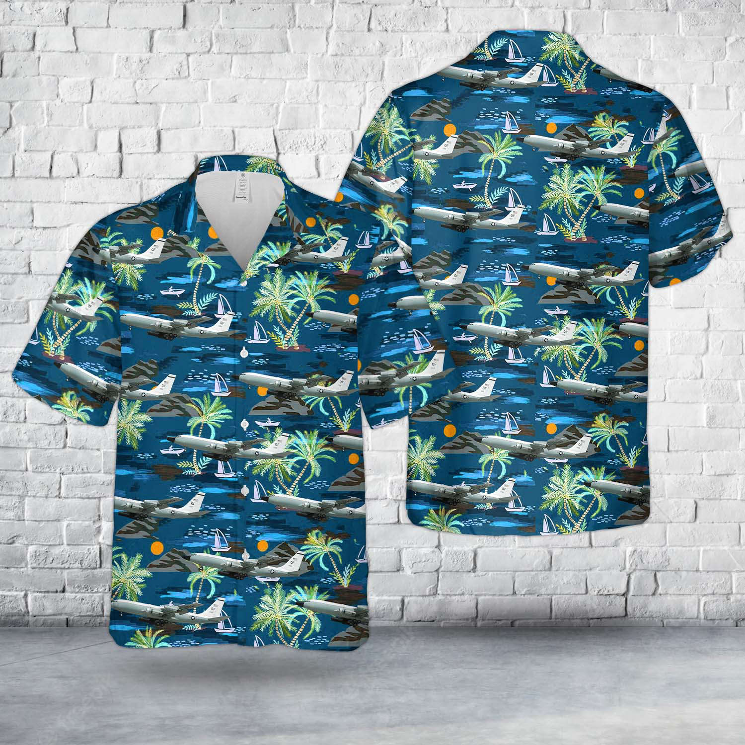 US Air Force Boeing TC-135S (717-158) Hawaiian Shirt Gift for Men Dad Father Gift for Men Dad Father