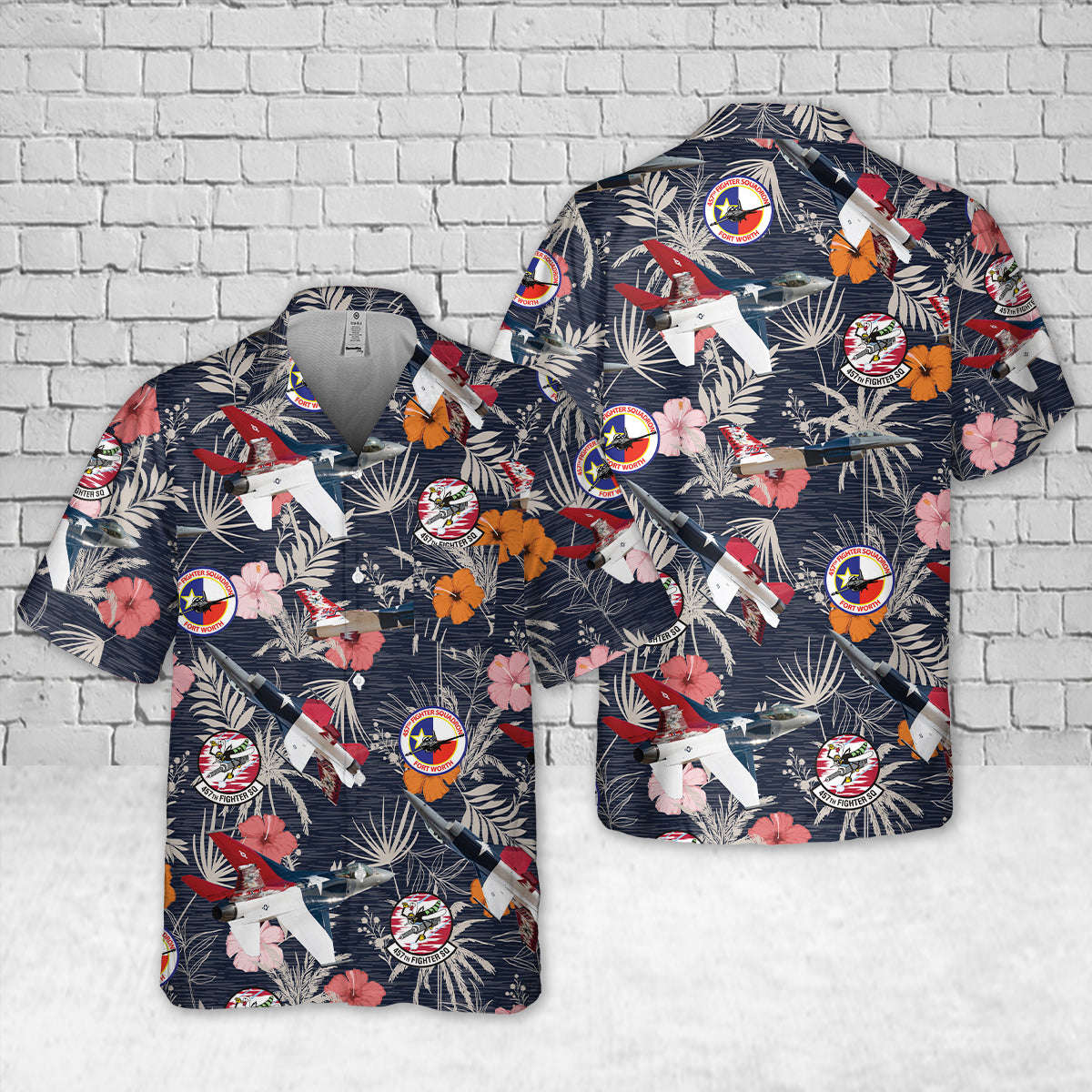 US Air Force F-16 Fighting Falcon 457th Fighter Squadron Pocket Hawaiian Shirt Gift for Men Dad Father Gift for Men Dad Father