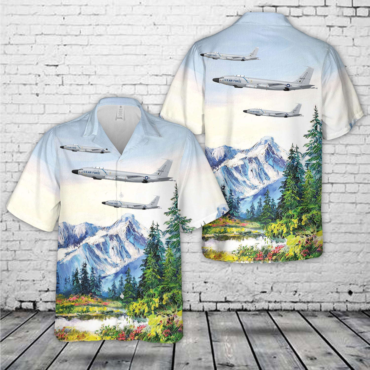 US Air Force KC-135T Cobra Jaw Hawaiian Shirt Gift for Men Dad Father Gift for Men Dad Father