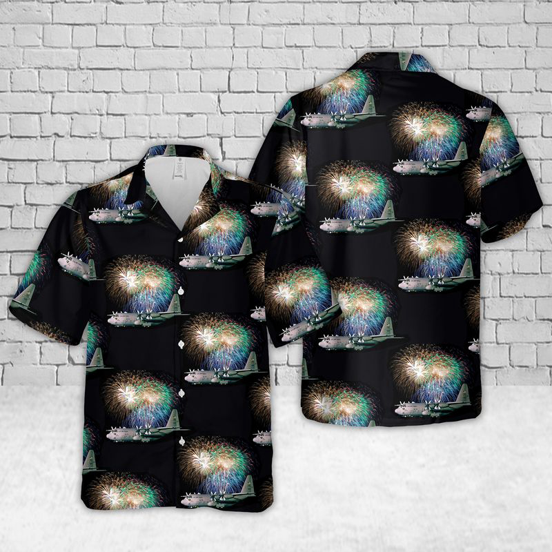 US Air Force Lockheed C-130 Hercules Hawaiian Shirt Gift for Men Dad Father Gift for Men Dad Father