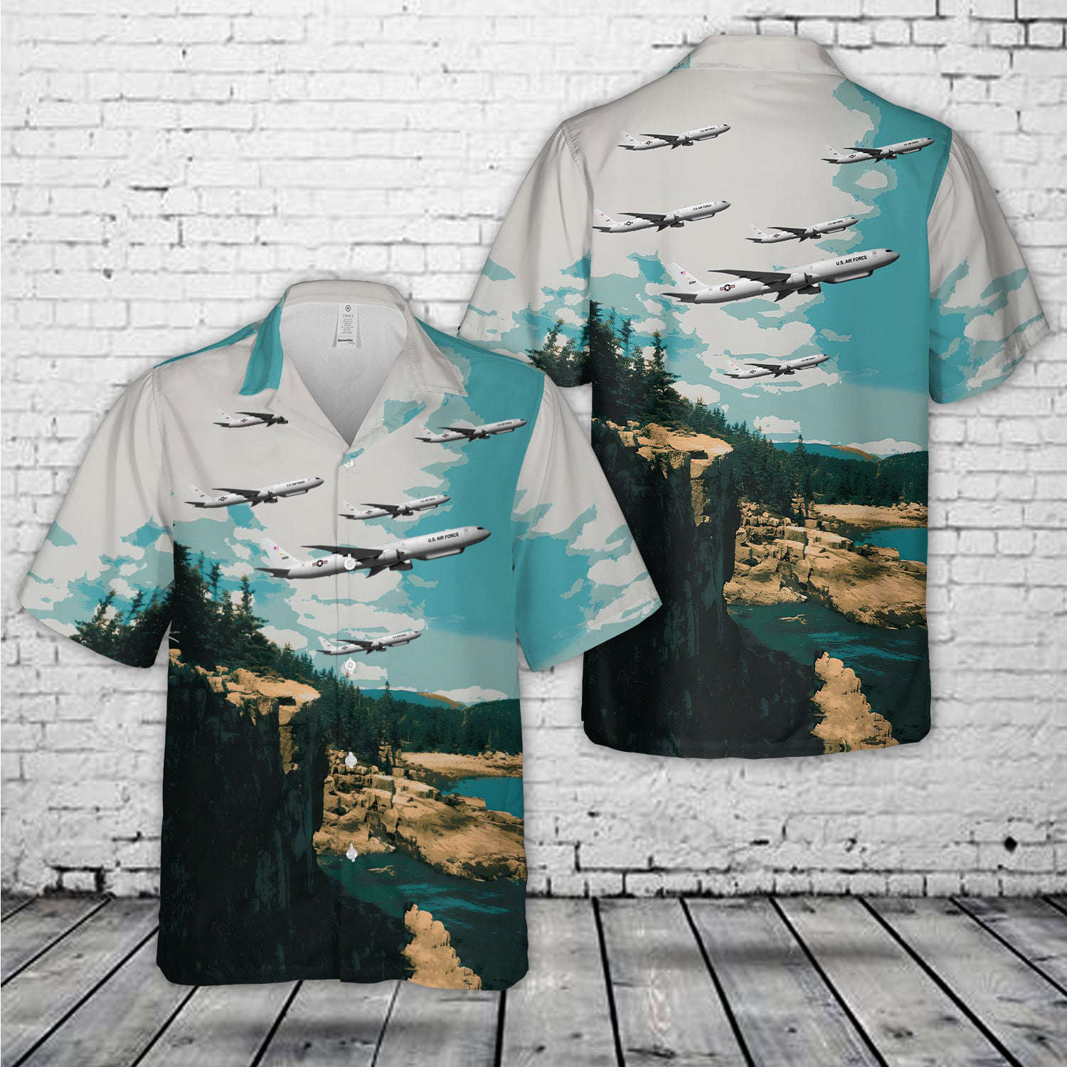 US Air Force Northrop Grumman E-10A MC2A Hawaiian Shirt Gift for Men Dad Father Gift for Men Dad Father