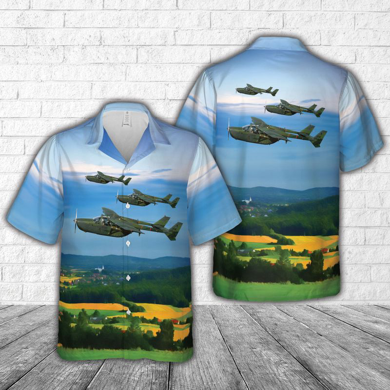 US Air Force O-2A aircraft Hawaiian Shirt Gift for Men Dad Father Gift for Men Dad Father