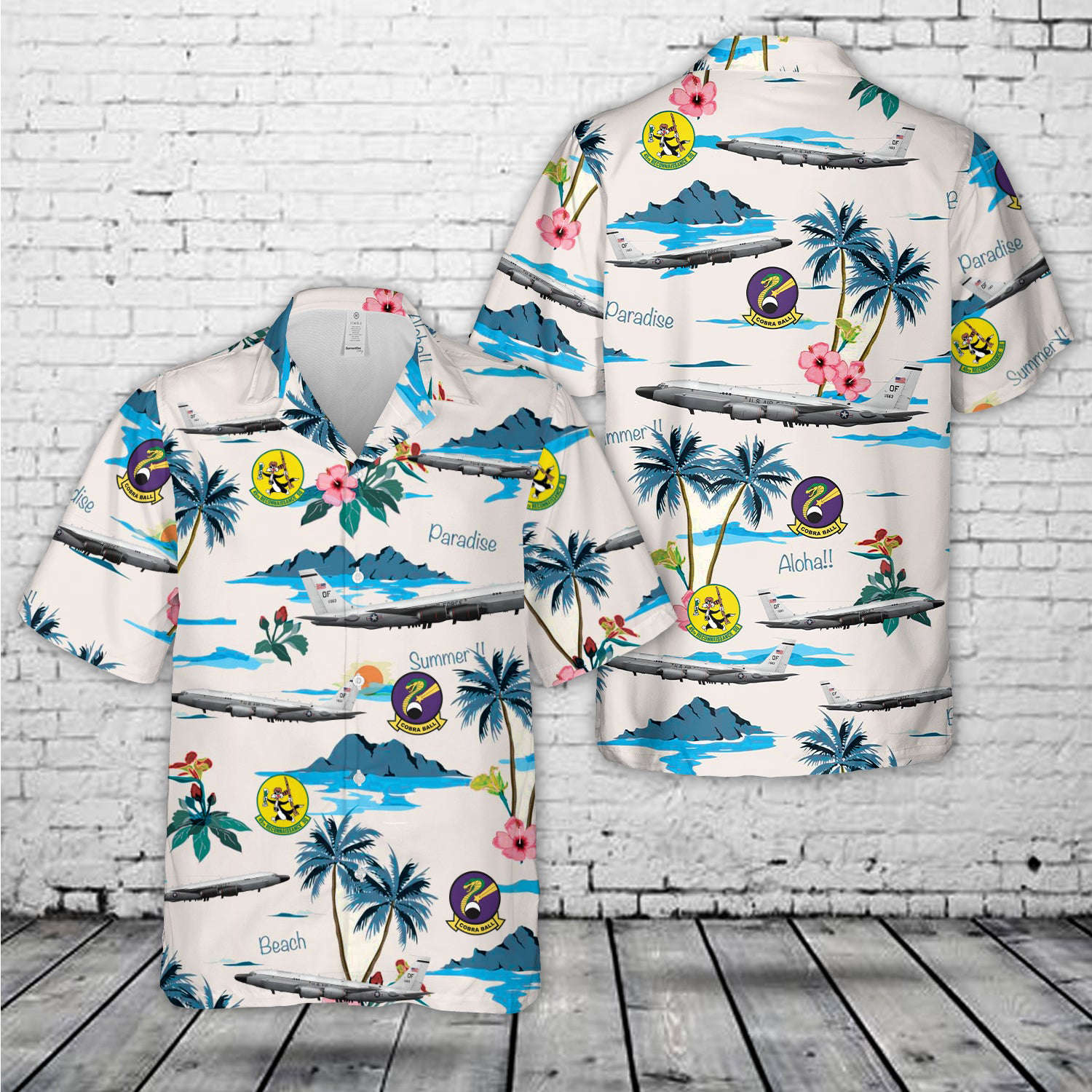 US Air Force RC-135S Cobra Ball 55th Wing, 45th Reconnaissance Squadron, 61-2663 Hawaiian Shirt Gift for Men Dad Father Gift for Men Dad Father