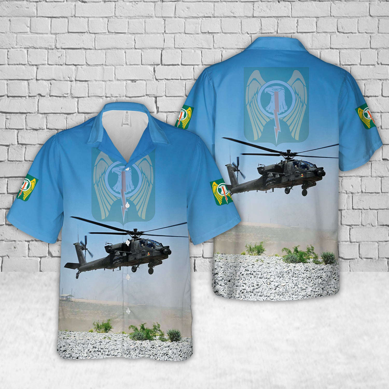 US Army 1-501st Attack Reconnaissance Battalion “Iron Dragons” AH-64E Apache Hawaiian Shirt Gift for Men Dad Father Gift for Men Dad Father