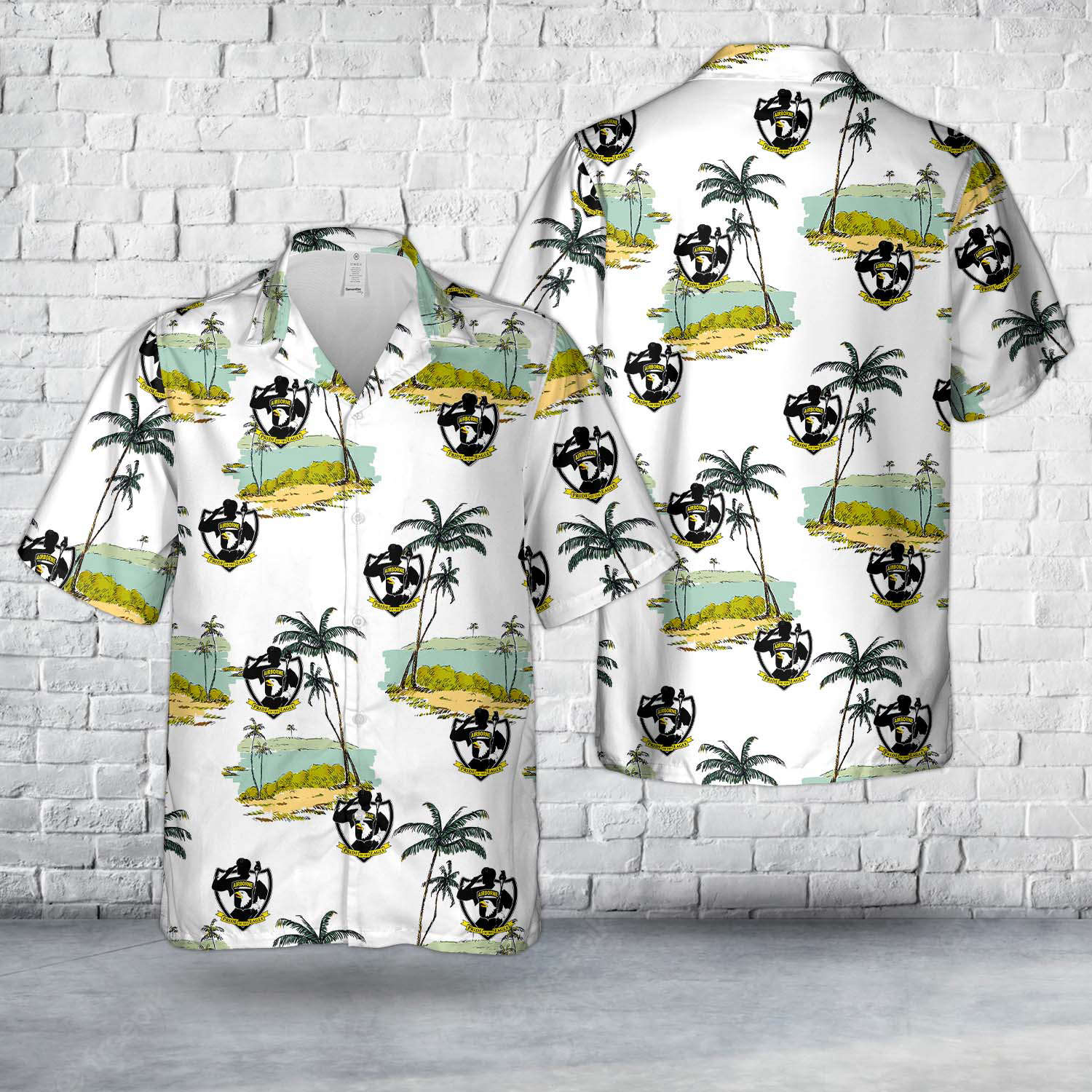 US Army 101st Airborne Division (Air Assault) Band Hawaiian Shirt Gift for Men Dad Father Gift for Men Dad Father