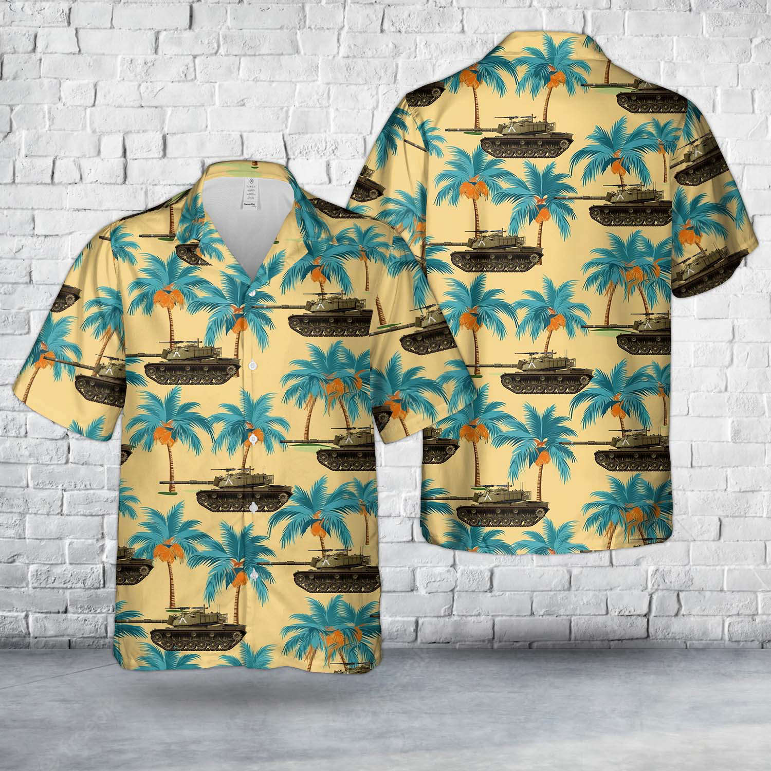 US Army 105mm Gun Tank M60 Hawaiian Shirt Gift for Men Dad Father Gift for Men Dad Father
