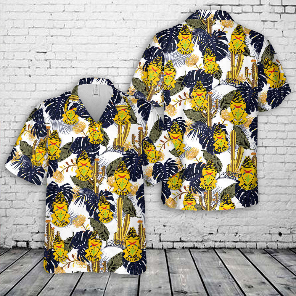 US Army 11th Armored Cavalry Regiment 11th ACR “Allons” Hawaiian Shirt Gift for Men Dad Father Gift for Men Dad Father